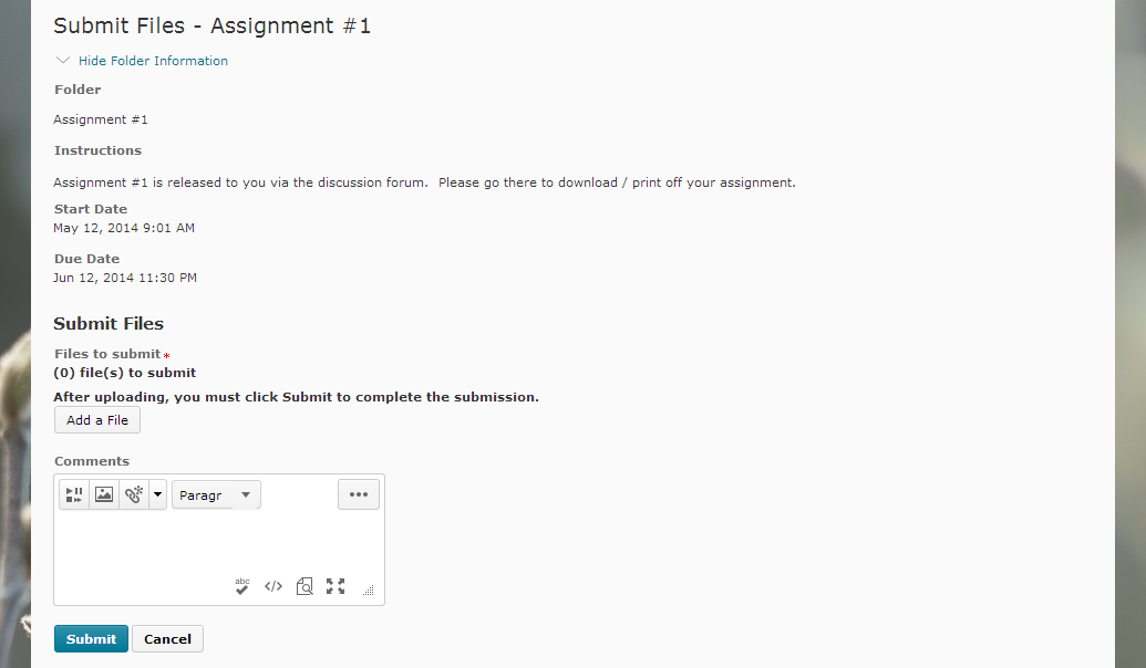 Desire2Learn Dropbox Folders