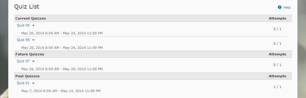 Desire2Learn Quizzes